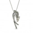 Sterling Velocity Crystal Accent Pendant