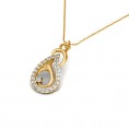 Fancy Drop Duet Carnation Pendant