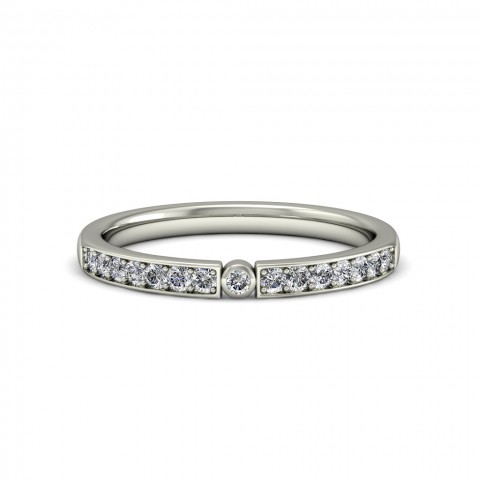 Crystal Half Loop Ring